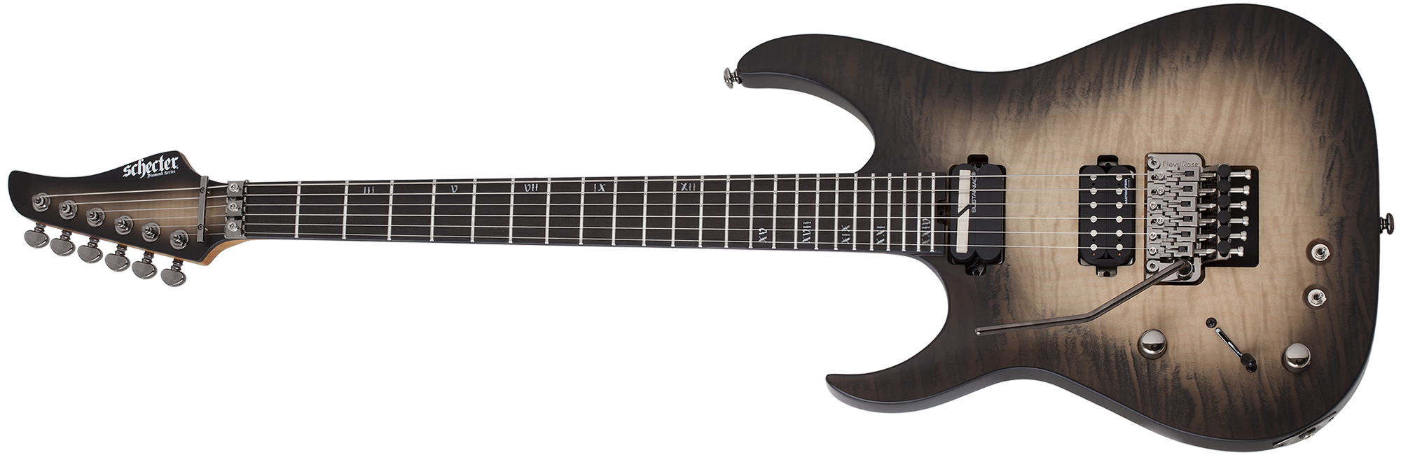 Schecter Banshee Mach-6 FR S left-handed electric guitar, front view