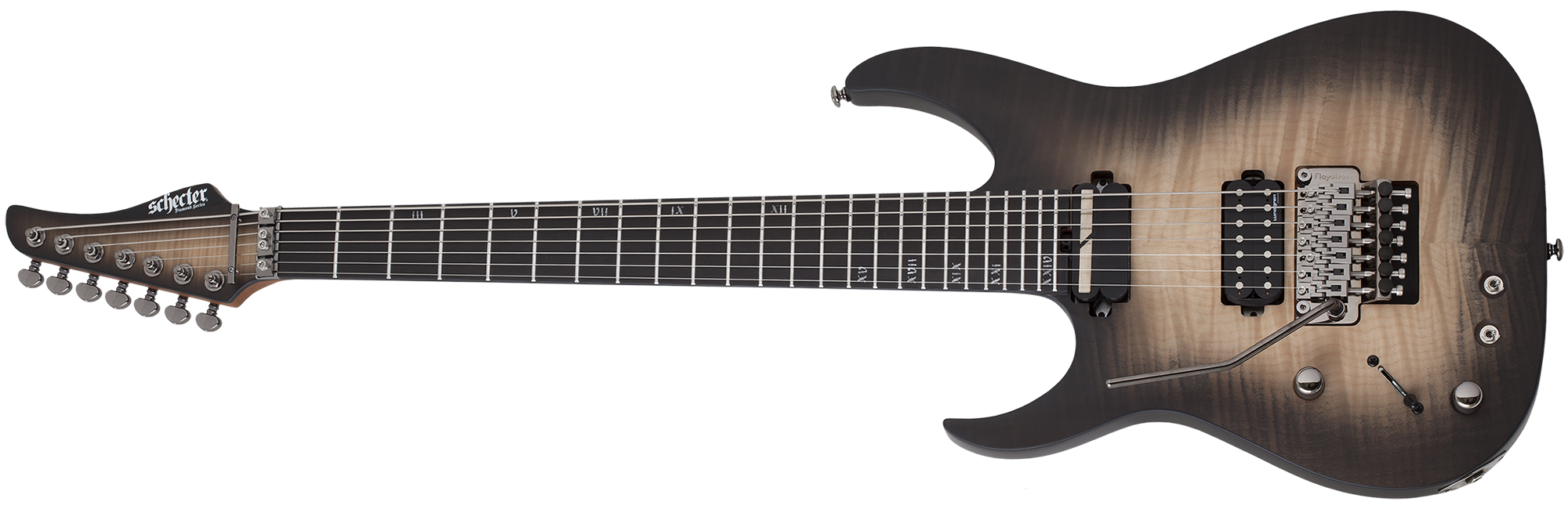 Schecter Banshee Mach-7 FR S left-handed electric guitar, front view