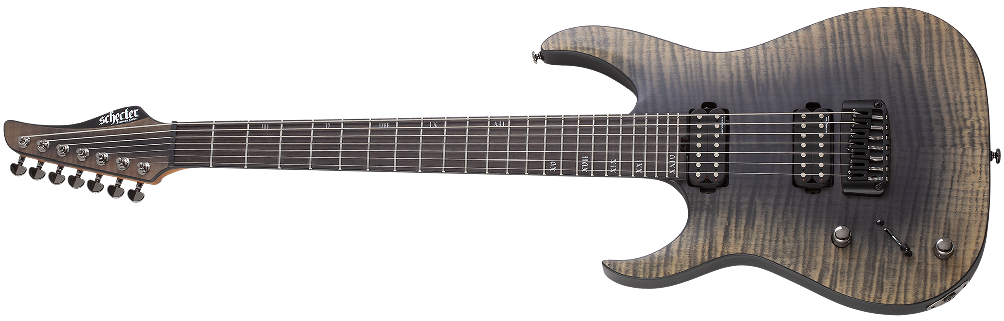 Schecter Banshee Mach-7 left-handed electric guitar, front view