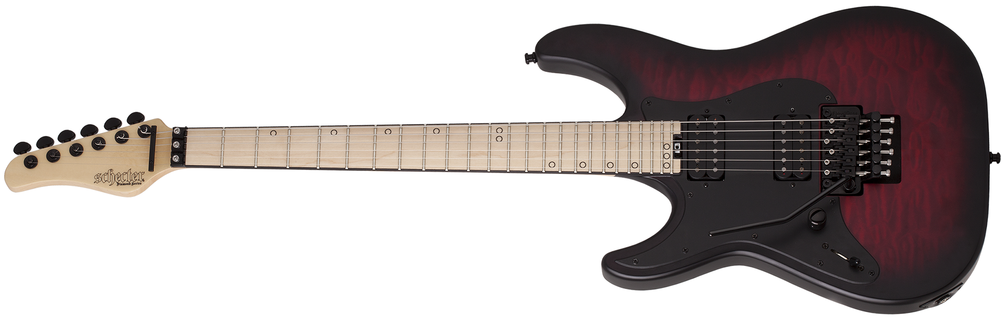 Schecter Miles Dimitri Baker-6 SVSS left-handed electric guitar, front view